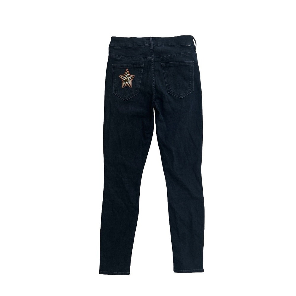 Mother Looker Skinny Jeans Blackbird Star Patch High‎ Rise Ankle Womens Size 28